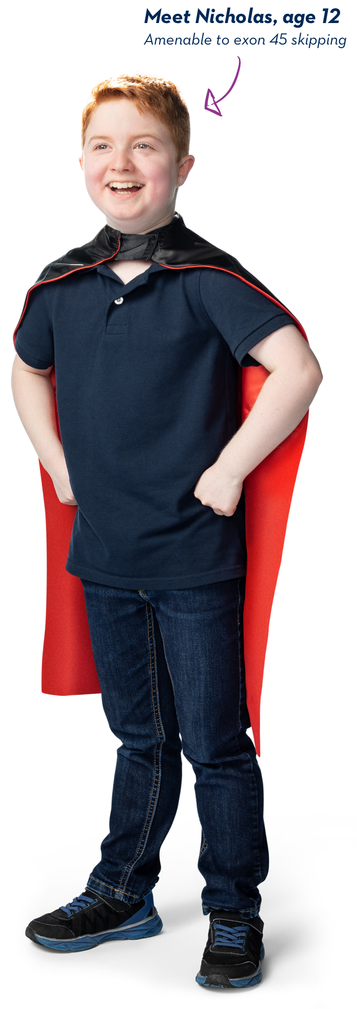 Meet Nicholas, age 12. amenable to exon 45 skipping